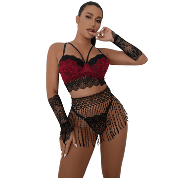 Sensual Erotic Female Underwear / Sexy Women's Thongs Garters Lace Bra Lingerie - EVE's SECRETS